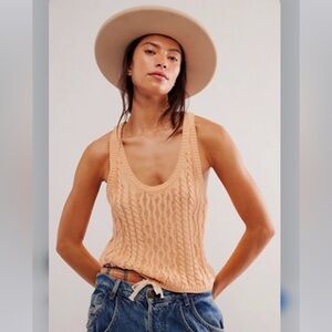 Free People High Tide Cable Knit Top